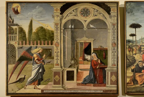 Medieval Jewish manuscript illustration depicting angels with multiple wings