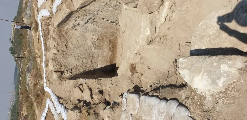 An ancient mikveh (Jewish ritual bath) discovered during archaeological excavation