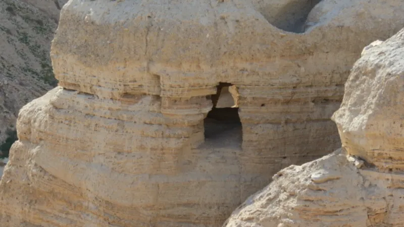 Ruins of the ancient settlement at Qumran near the Dead Sea