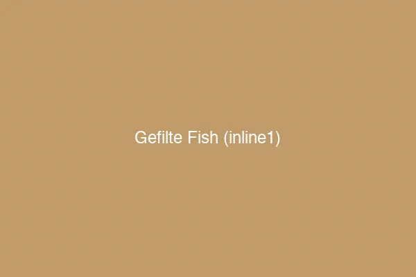 Gefilte fish preparation with traditional ingredients