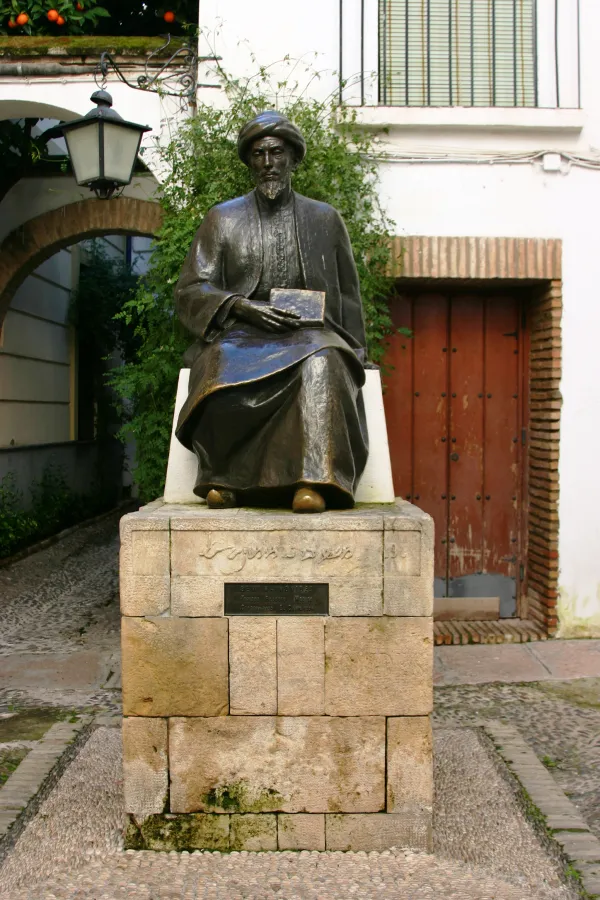 Statue of Maimonides (Rambam) in the Jewish quarter of Córdoba, Spain