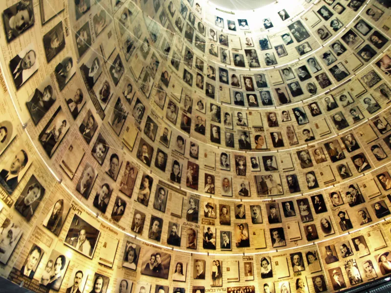 The Hall of Names at Yad Vashem Holocaust memorial in Jerusalem