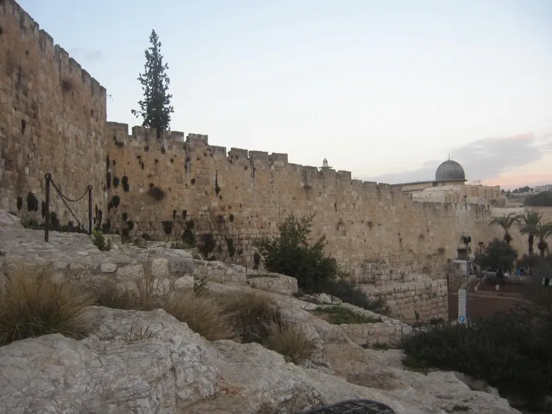 The Old City of Jerusalem with its ancient walls and the Tower of David