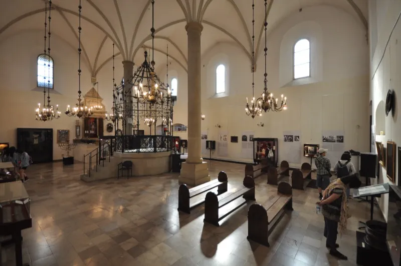 Interior of the Old Synagogue in Kazimierz, Krakow, a center of Jewish learning and ethical teaching