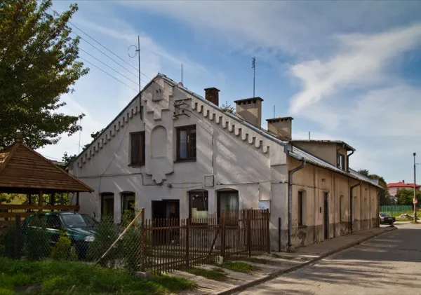 A historic synagogue building in Makow Mazowiecki, Poland
