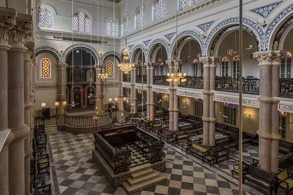 Star of David symbol in blue and white