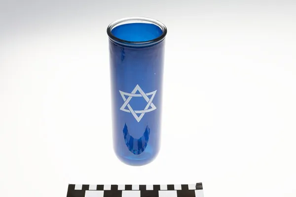 Yahrzeit memorial candles burning in remembrance of the deceased