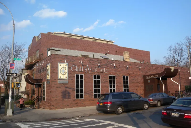 A kosher restaurant storefront in a Jewish neighborhood