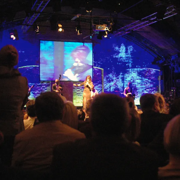 Yasmin Levy performing Ladino and Sephardic music on stage in Warsaw, Poland