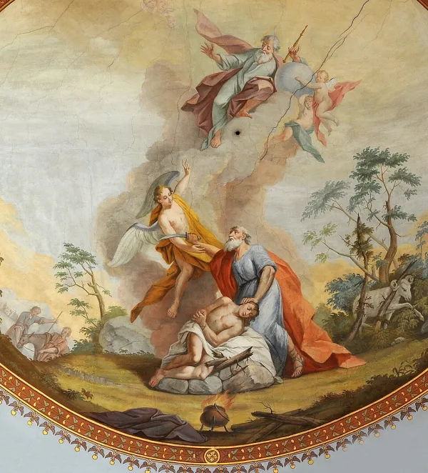 Ancient mosaic depicting Abraham's journey to the promised land