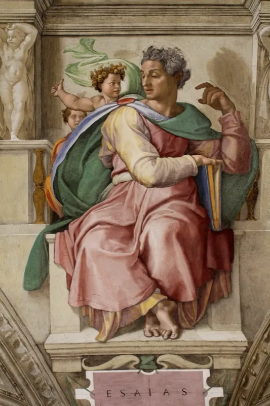 Michelangelo's painting of the Prophet Isaiah on the Sistine Chapel ceiling