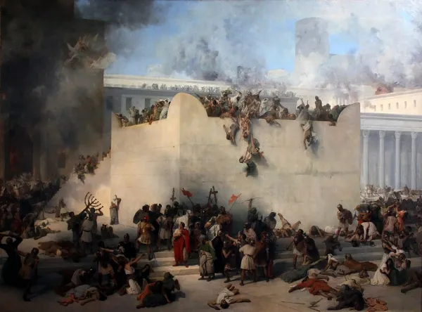 Painting depicting the destruction of the Temple in Jerusalem