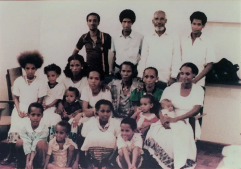 Ethiopian Jewish community members arriving in Israel through Operation Moses