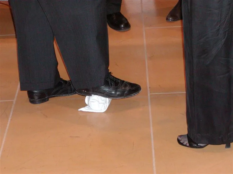 A joyful Mazel Tov moment at a Jewish wedding — the tradition that follows the breaking of the glass