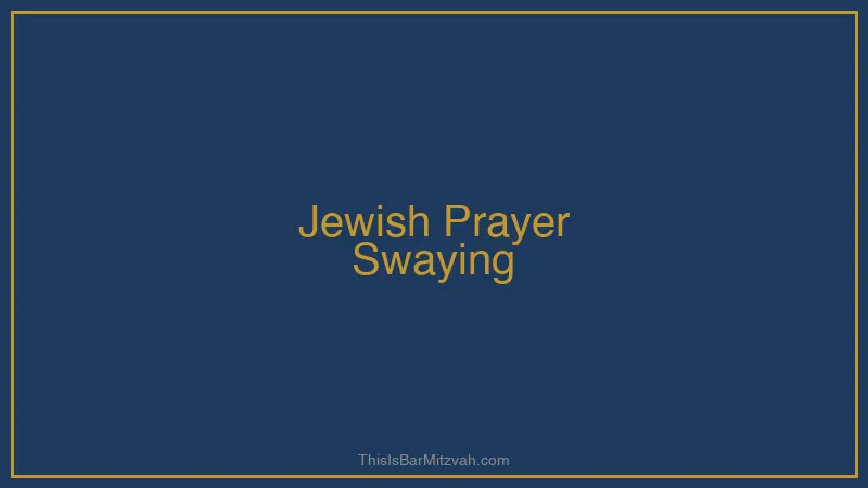 Jewish men praying while swaying during worship services
