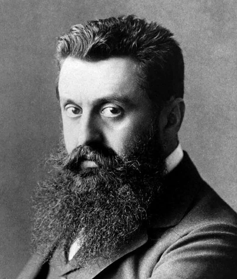 Portrait of Theodor Herzl, founder of modern political Zionism